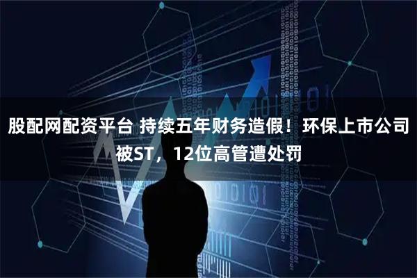 股配网配资平台 持续五年财务造假！环保上市公司被ST，12位高管遭处罚