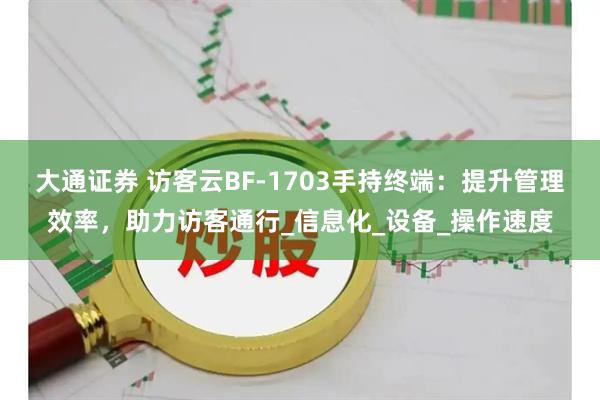 大通证券 访客云BF-1703手持终端：提升管理效率，助力访客通行_信息化_设备_操作速度