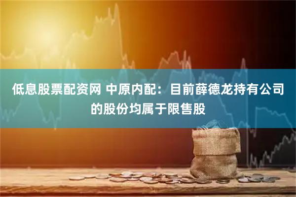 低息股票配资网 中原内配：目前薛德龙持有公司的股份均属于限售股